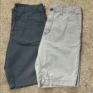 Men's Casual Shorts Set - Navy and Gray